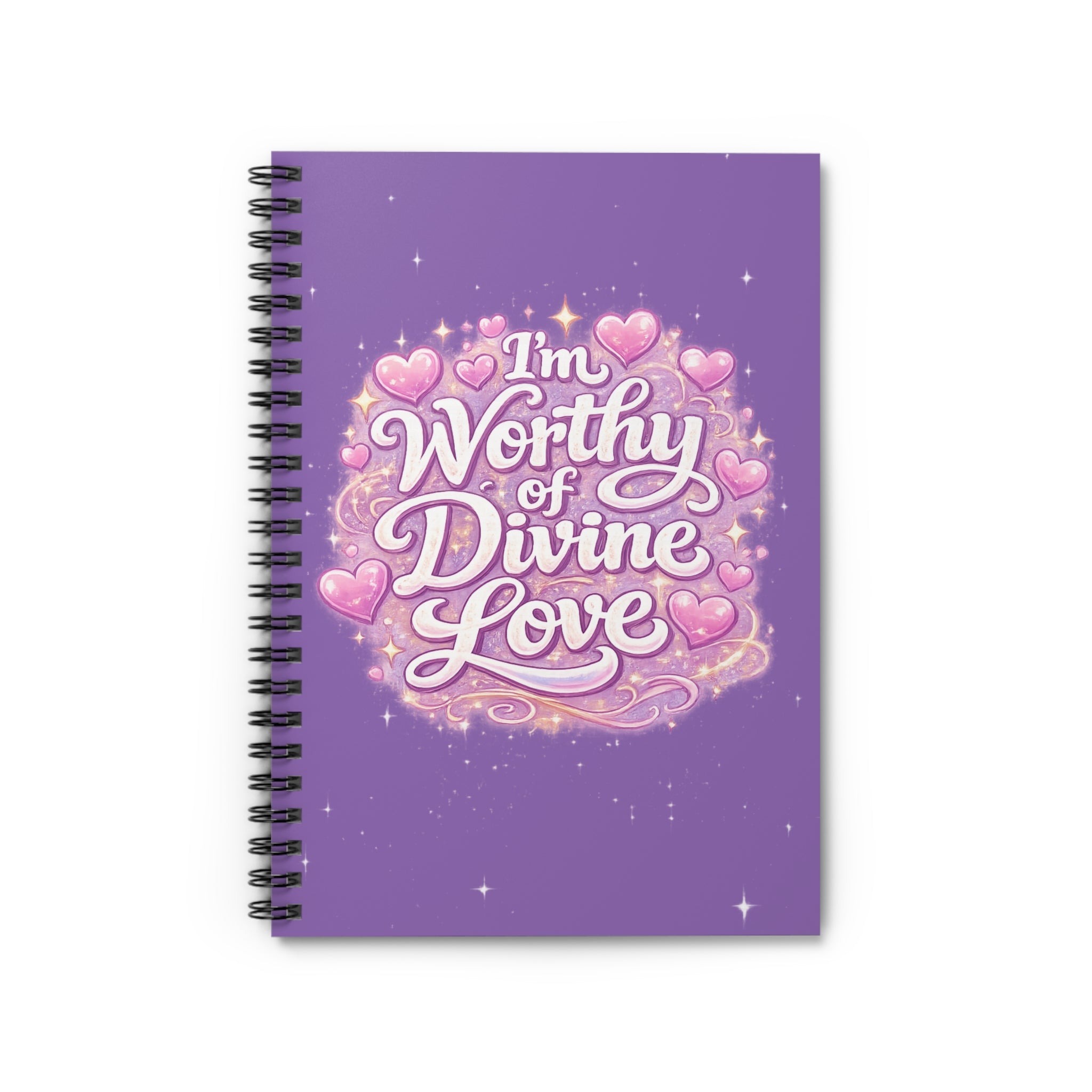 I'm Worthy of Divine Love Spiral Journal